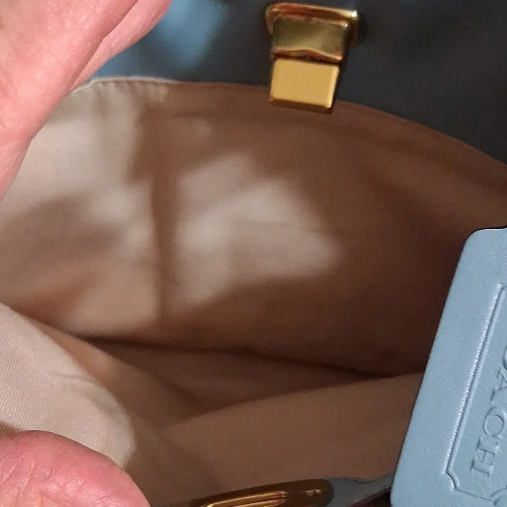 Coach Chelsea Carryall Elegant Robin Egg Blue Leather Satchel Bag - Picture 10 of 11